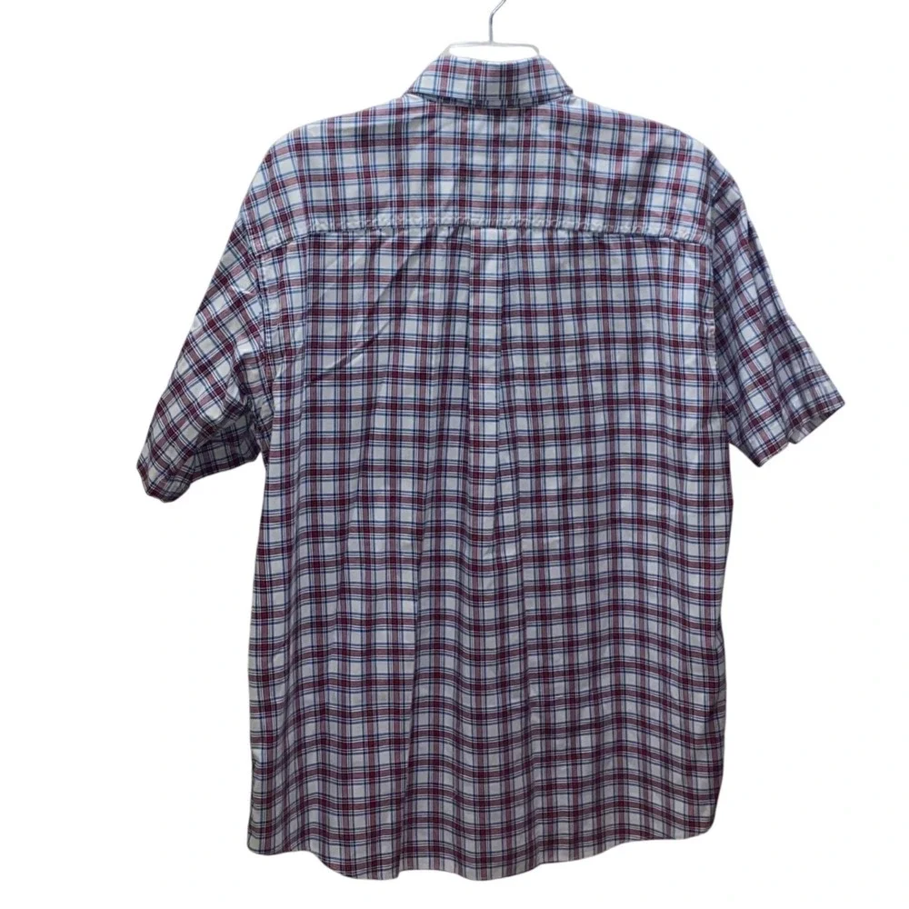 LLBean Mens‎ Traditional Fit Plaid Short Sleeve Button Down Shirt Size L Reg